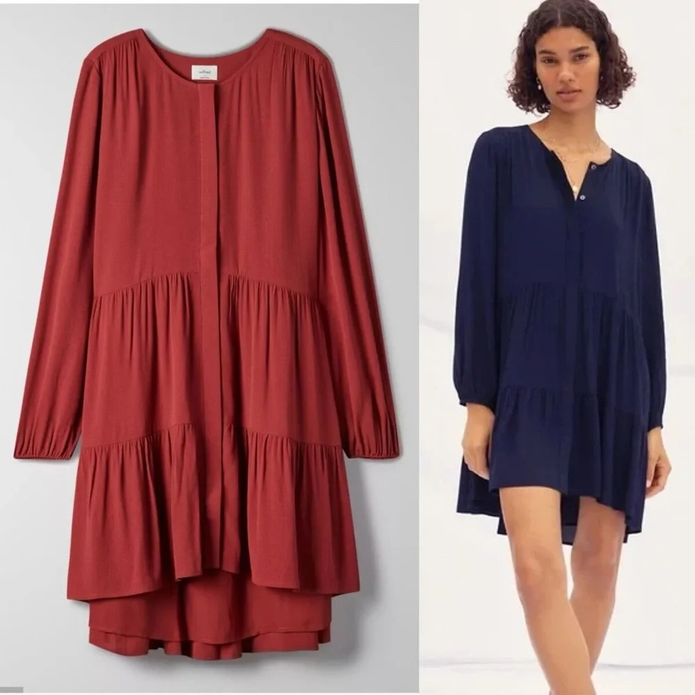 New Wilfred by Aritzia Barossa Dress in Carmine Red size XS